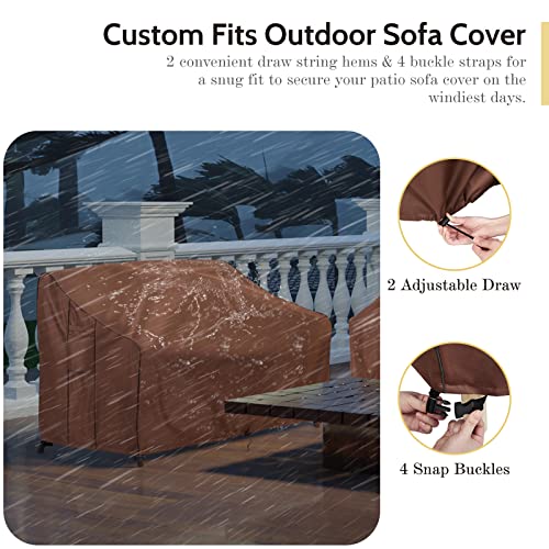 Cosfly Outdoor Furniture Covers Waterproof, Patio Sofa Loveseat Covers Heavy Duty - Fits Up To 54 X 38 X 35 Inches(W X D X H) #TOP2