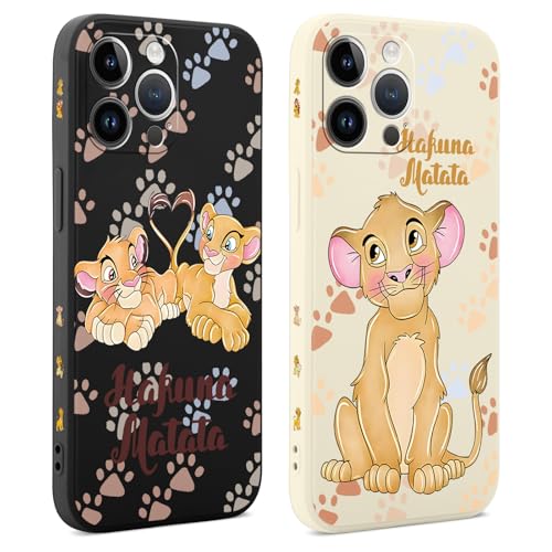 nurkorki 2 Piezas Kawaii Funda para Samsung Galaxy A14 5G 6.6', Cute Animales León Dibujos Animados Patrón Fundas Estética TPU Proteger Caso con Cámara Suave Carcasa Silicona Protección Cover, Cute