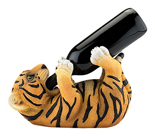 True Products True-Soporte para Botellas de polirresina, diseño de Tigre, cerámica, Multicolor