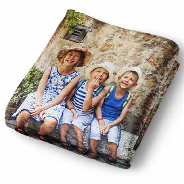 Couverture flanelle photo personnalisée 180x200cm plaid polaire personnalisé grand canapé lit