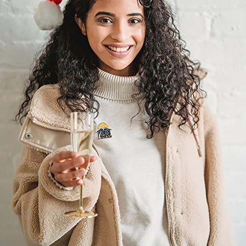 MADISON TYLER Christmas Dachshund Pin Brooch for Backpacks | Cute Gold Pave Rhinestone Dachshund Dog Pin | Pins Aesthetic Holiday Gifts for Friends and Kids.4