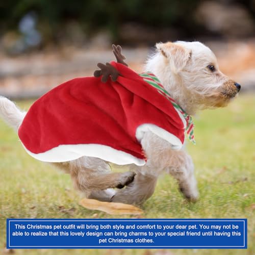 Disfraz de perro Christmas con bufanda y cuernos rojo XXL miniatura 2