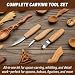 BeaverCraft S13 Wood Carving Tools Set for Spoon Carving 3 Knives Wood Carving Kit for Beginners Hook Knife Wood Carving Right-Handed Spoon Carving Whittling Knives (S13 Right-Handed)