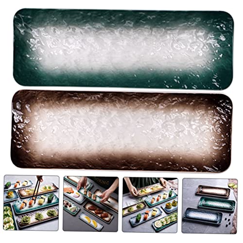Set 2 Platos Sushi Cerámica Rectangular miniatura 4