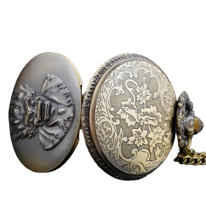 Image of Pocket Watch Metal Keychain Retro Vintage for Gifting With Key Ring Anti-Rust