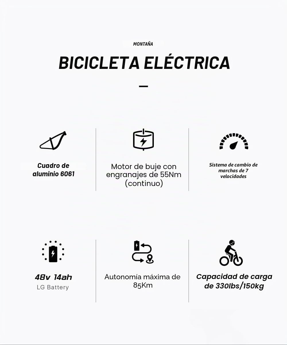 cysum MTB Bicicleta electrica Hombre 29 Pulgadas, Bici eléctrica montaña Adulto, Bicicleta Todoterreno electrica, batería Litio extraíble 720Wh, Alcance de 90-120km, Freno de Disco hidráulico