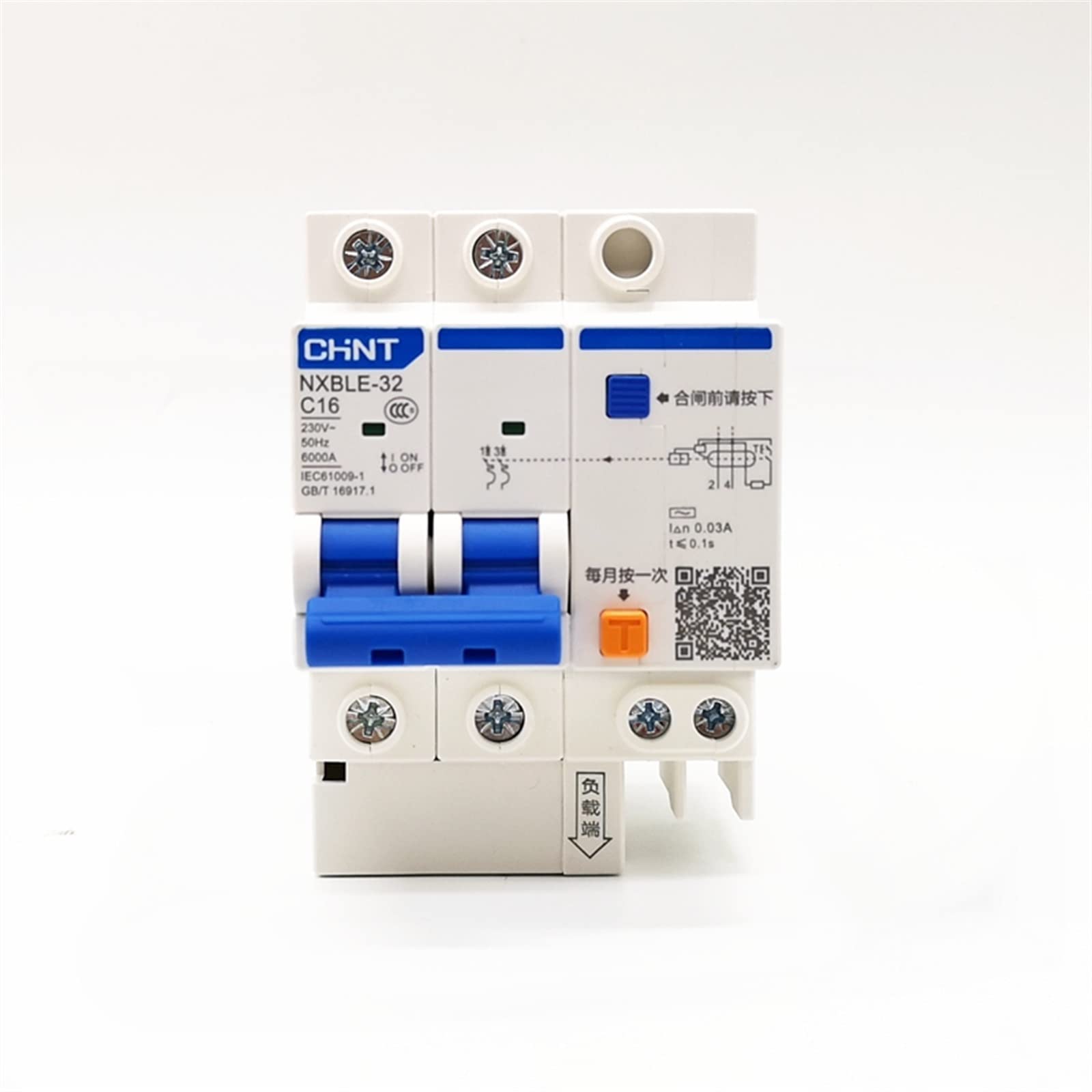 Disjoncteur à Courant résiduel NXBLE-32 2P 30mA C6A DZ47LE-32