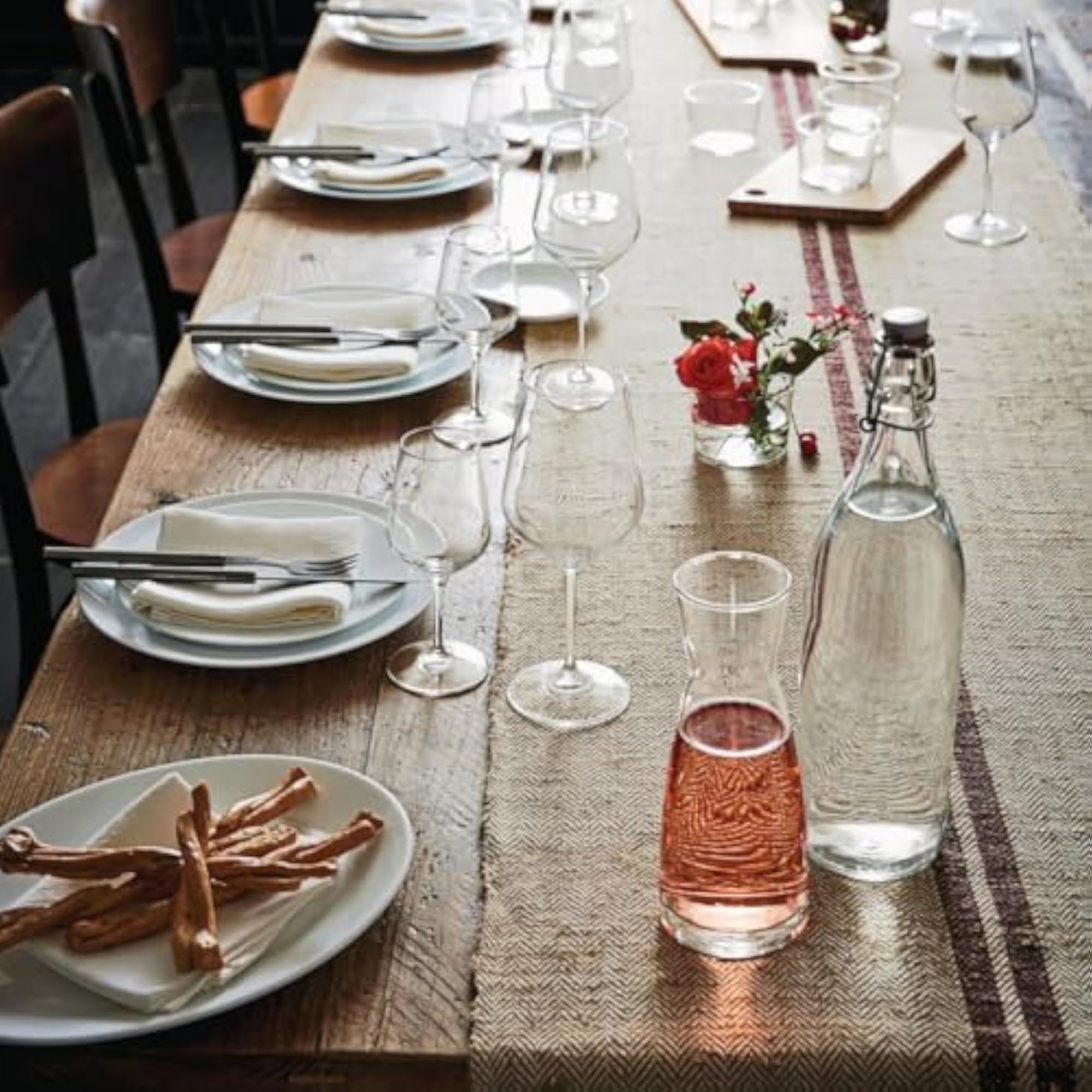 Clear Glass Bottle with Stopper, 33 3/4 oz. Capacity