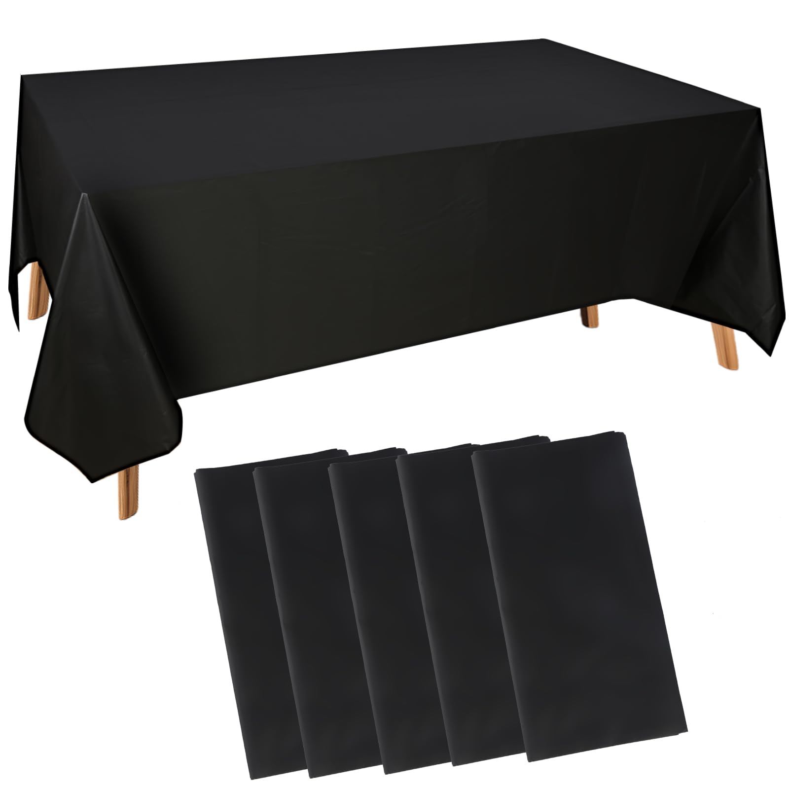 Trimming Shop Tovaglia Rotonda Usa E Getta – Diametro 213 Cm, Nera, In Plastica – Perfetta Per Feste, Picnic, Compleanni, Matrimoni