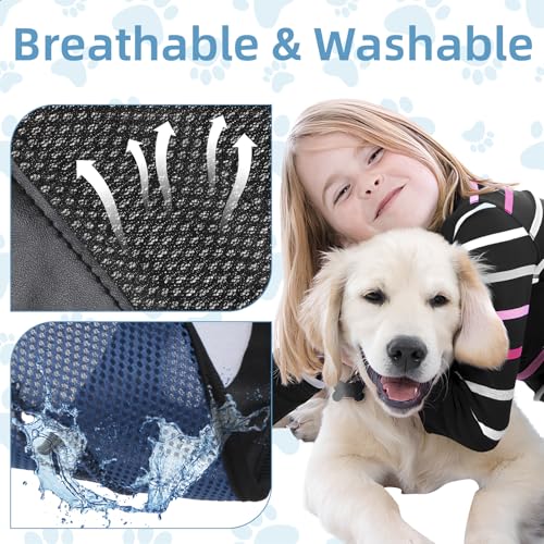 2er Pack Läufigkeitshose für Hündinnen, Wiederverwendbare Höschen für Hunde Läufigkeit mit 6 Damenbinden, Waschbare Verstellbare Hundehöschen Läufigkeit (Taillenumfang von 50-59 cm)