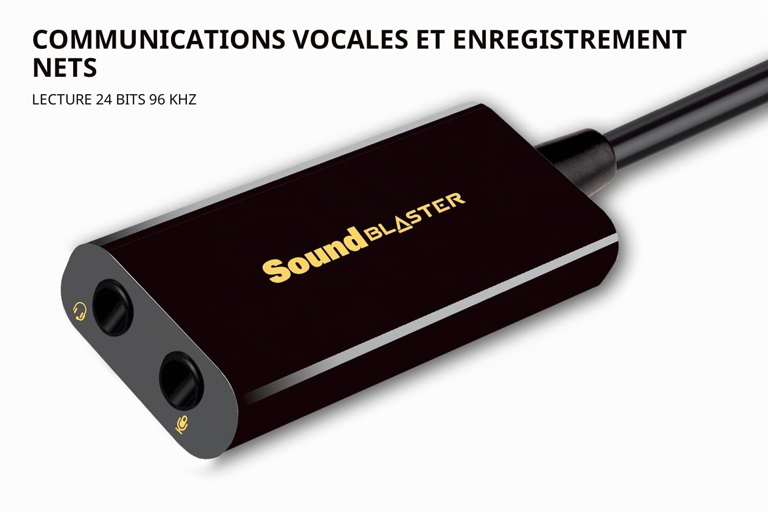 Creative Labs Sound Blaster Play! 3 Adaptateur de Son USB Externe pour Windows et Mac Plug and Play (Aucun Pilote requis) Mise à Niveau vers la Lecture 24 Bits 96 kHz