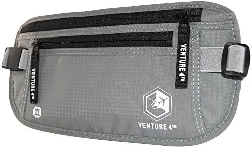 VENTURE 4TH Money Belt for Travel – Hidden Under-Clothes RFID Blocking Passport Holder & Slim Travel Wallet Pouch for Men & Women to Protect Cash, Cards & Documents (Silver) thumbnail