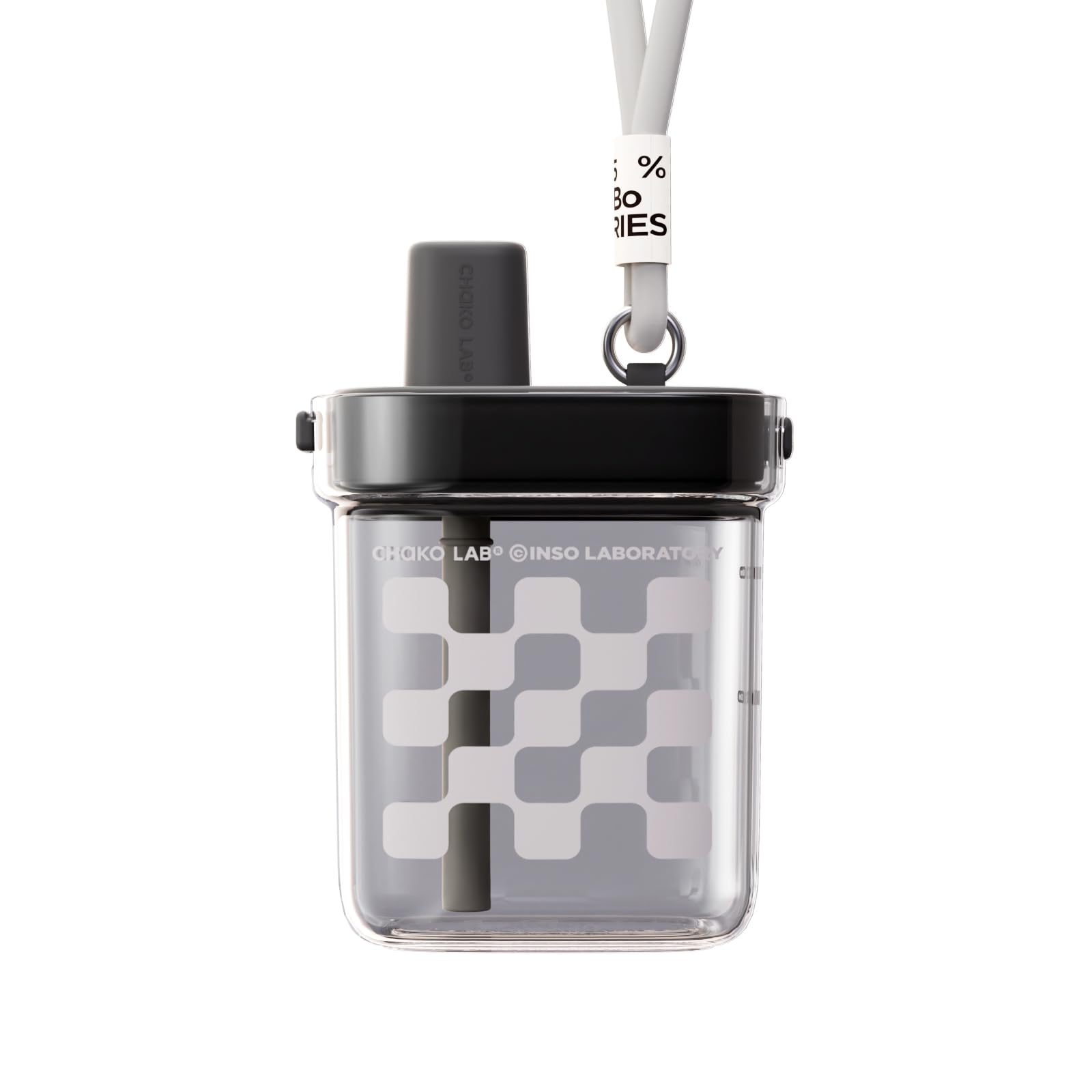 Portable Flat Water Bottle (24 OZ,700ml) with straw,BPA Free Tritan,Leak proof,Light weight,For travel,Gym,Fitness,Work,Camping etc,Black