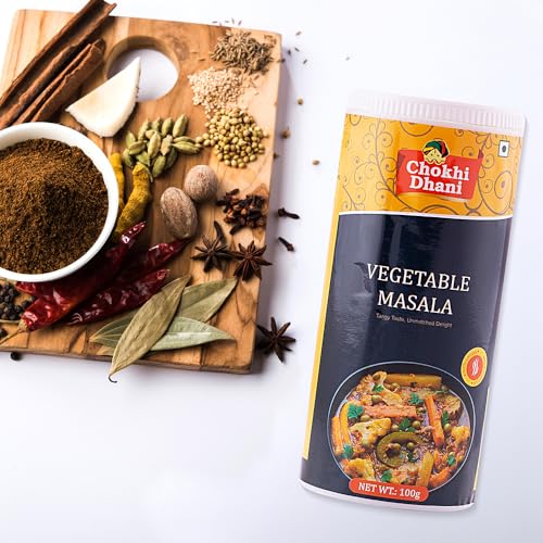 Image of Chokhi Dhani Vegetable Masala 100g | Mixed Veg Curry Masala Powder | All-Purpose Sabzi Masala | Authentic Indian Spice Blend for Gravy & Dry Dishes | Homemade Style | No Preservatives