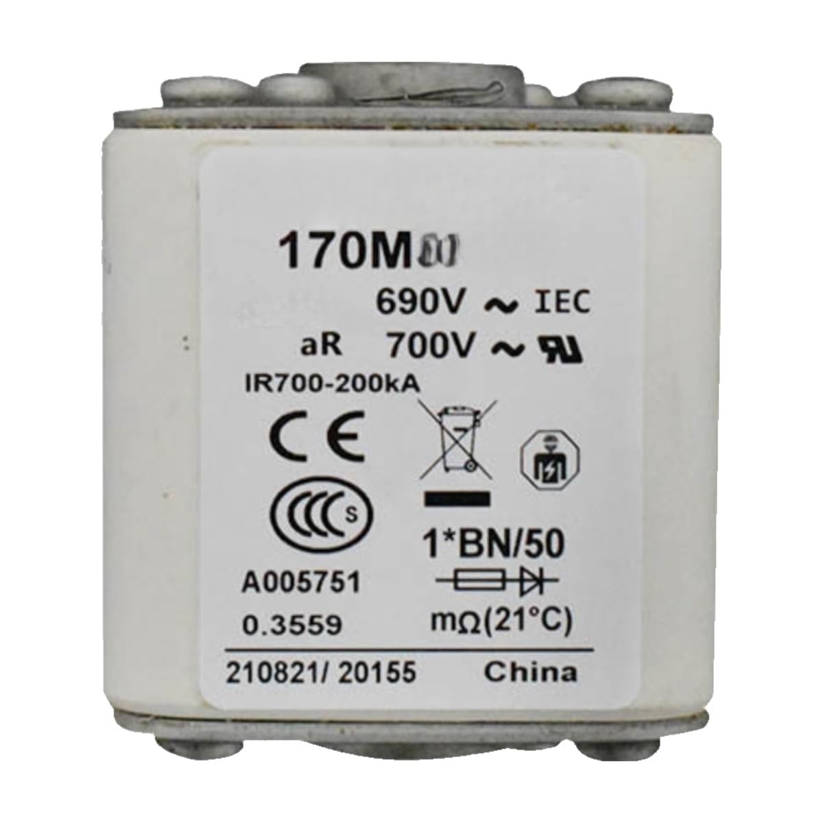 Fusible haute tension 170M6814D performance industrielle - 2