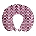 ABAKUHAUS gallone Cuscino da Viaggio, Zig Zag Ikat Style, Accessorio in Schiuma di Memoria per Viaggio, 30 cm x 30 cm, Multicolore