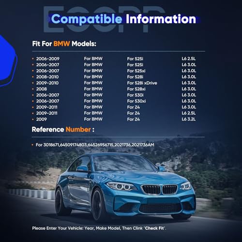 Image of ECCPP AC Compressor for BMW 528i 525i 528i 530i 650i Z4 M3 M5 M6 2006-2011 | Fast Cooling AC Compressor with Clutch