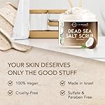 O Naturals Exfoliating Coconut Oil Dead Sea Salt Deep-Cleansing Face & Body Scrub. Anti-Cellulite Tones Helps Oily Skin, Acne, Ingrown Hairs & Dead Skin Remover. Essential Oils, Sweet Almond 18oz - Image 5
