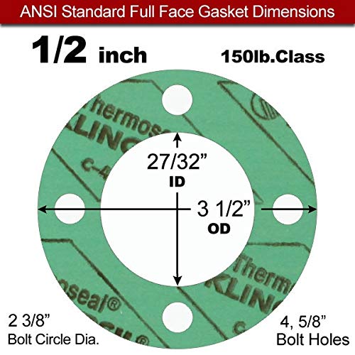 Full Face Gasket Dimensions
