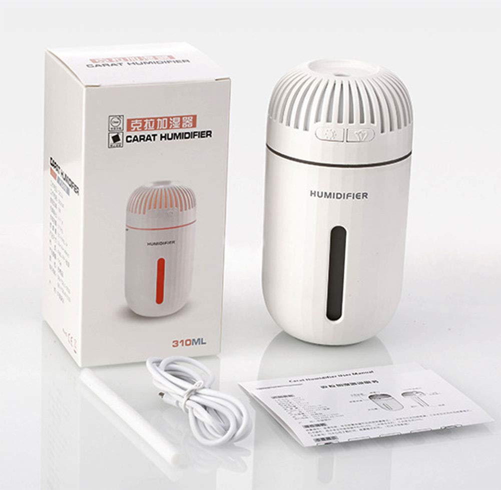 2-1 Coche Difusor de Humidificador, purificador de Aire de aromaterapia por ultrasonidos, Ajuste de Modo Niebla y función, Apagado automático sin Agua