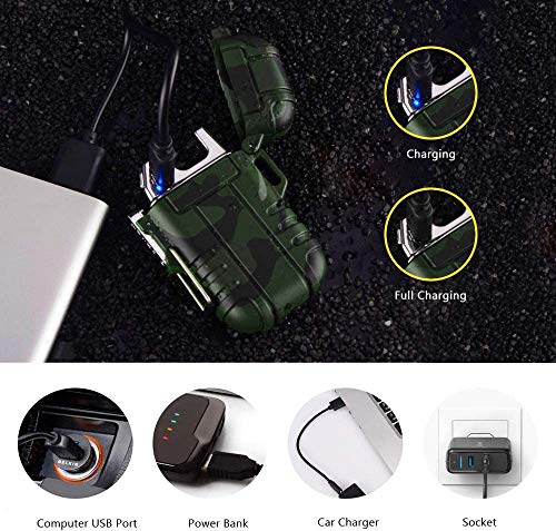 EzLife Metal Waterproof Flameless Electric Lighter - Dual Arc Plasma - Image 7