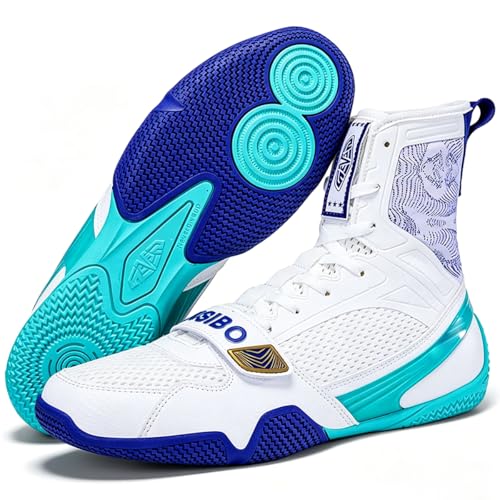 TvzsiY Zapatos de Lucha Libre para Hombre Zapatillas Deportes de Combate Profesionales - Ligeros & Transpirables - para Levantamiento, Boxeo,A,36 EU
