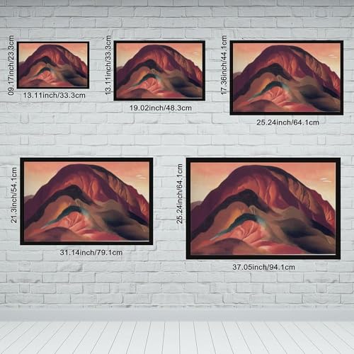 Peintures décoratives sur toile désert Rust Red Hills grand format 61 cm