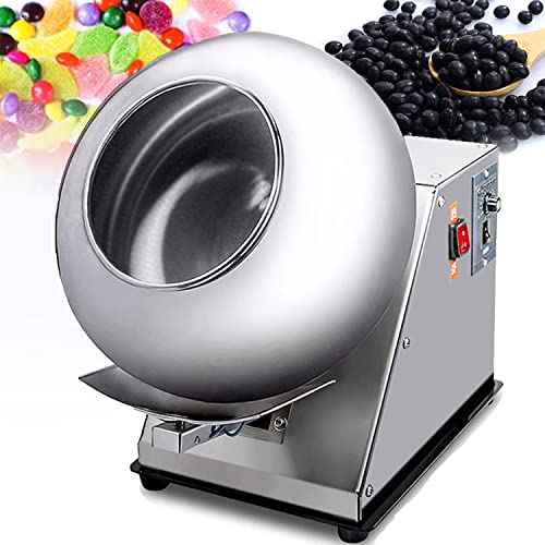 GEHPYYDS Automatic Sugar Coating Machine,Tablet Coating Machine,Small Commercial Mini Chocolate Panning Machine,Coater Sugar Pan Peanut Nut Coating Machine
