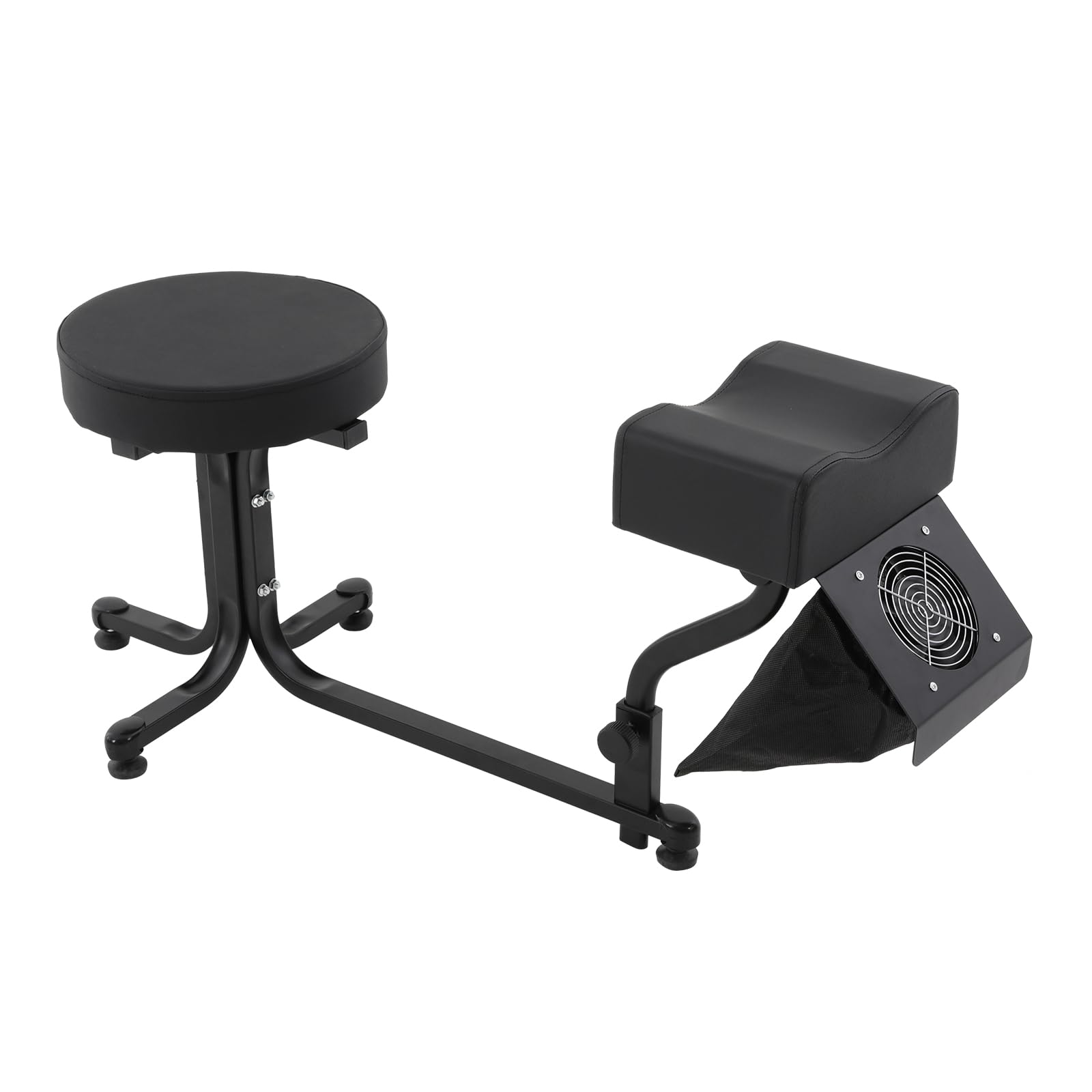 Sgabello per pedicure con aspirazione, 2 in 1 pedicure, 22 W, pedicure cava, poggiapiedi da 1 sgabello e poggiapiedi (nero)