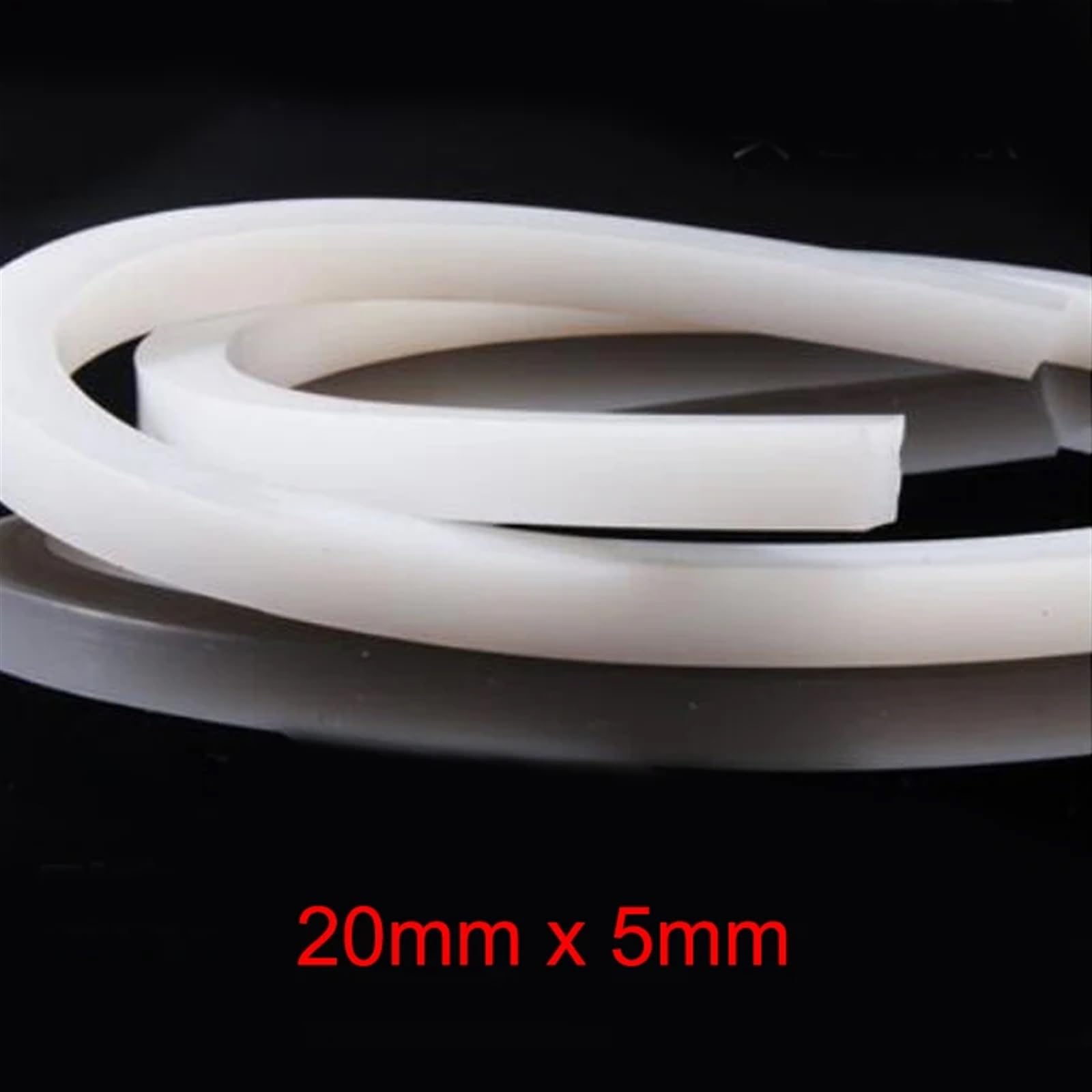 1 metro 5mm X 5mm/10mm/15mm/20mm/30mm tira de sellado de goma de silicona sólida resistente a altas temperaturas burlete (Tamaño : 20x25mm)