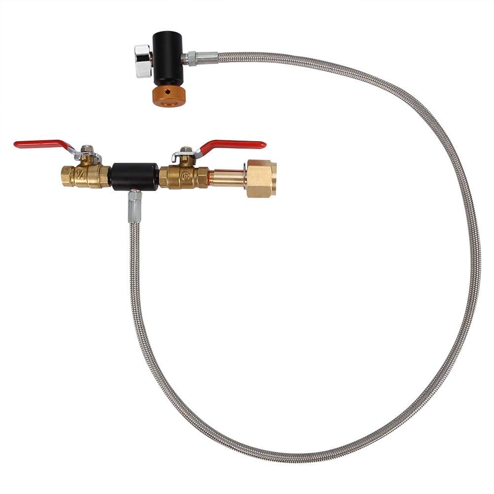 Adattatore di Ricarica CO2 con Tubo Flessibile, Adattatore di Ricarica bombola di CO2 G1/2 con Tubo Flessibile per riempimento Sodastream Adattatore Ricaricabile(36"con Calibro)