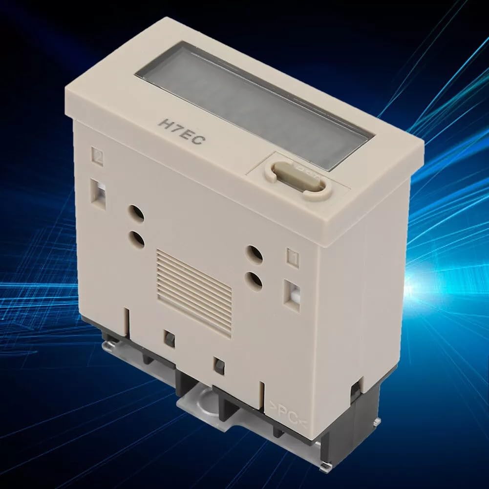 Zilimontt Digitaler elektrischer Totalisator H7EC NV mit LCD-Display für genaue Zählung in verschiedenen Gleichspannungseinstellungen, elektronischer Zähler AC 3–36 V, digital, elektrisch