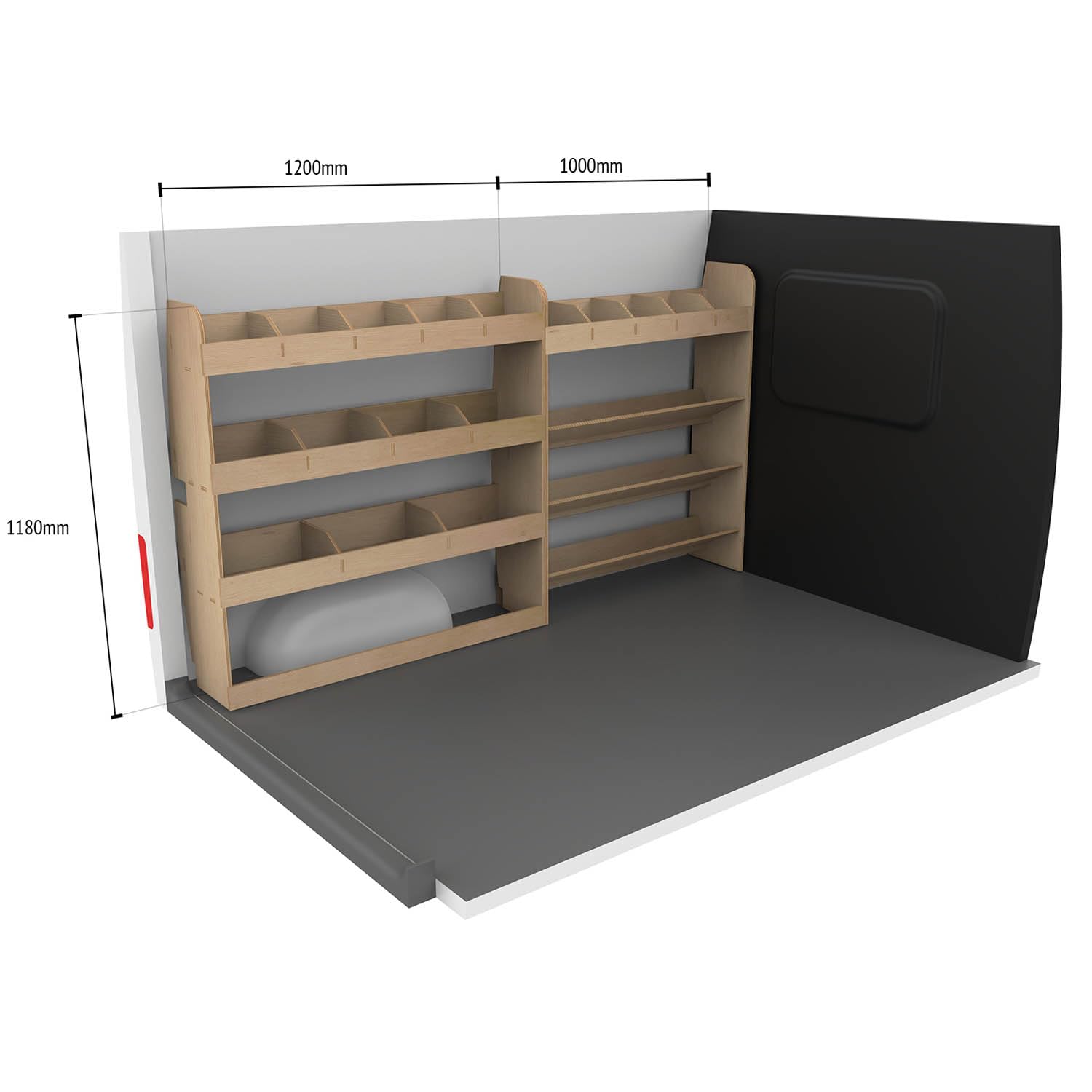 VANIFY - Scaffali per Furgone Ford Transit Custom L2 2012+ Caja de herramientas y estantería trasera
