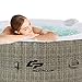 Goplus 4-6 Person Outdoor Spa Inflatable Hot Tub for Portable Jets Bubble Massage Relaxing with Accessories Set (6-Person, Coffee)
