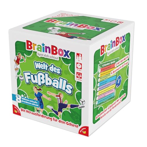 BRAINBOX 2094909 Welt des Fußballs, Lernspiel, Gedächtnisspiel, Quizspiel für Erwachsene und Kinder ab 8 Jahren, Fußball