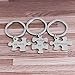 qingqingR 3 Unids/Set Llavero Rompecabezas de Moda Colgante Decoración Llavero Llaves Almacenamiento Joyería portátil Familia Siempre estaremos conectados Regalos