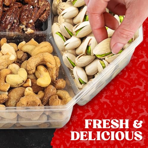 Simple Orchards Christmas Nuts Gift Basket For Holiday Season, Premium Mixed Nut Assortment Gift Gourmet Snack Food Present Box thumb #3
