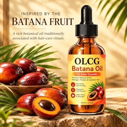 Image of OLCG Batana Oil for Hair & Scalp Care, Batana Hair Oil for Nourishment, Shine & Strength, Lightweight Hair Care Oil with Easy Dropper Application, Daily Hair Care Routine, 60ml PACK OF 1
