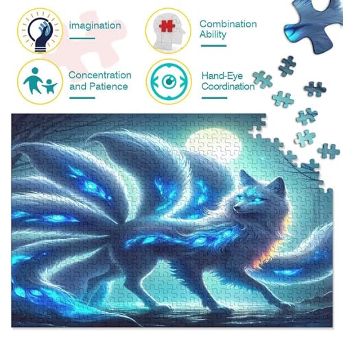 Puzzle de 1000 piezas del Zorro de Múltiples Colas para adultos, un juego de 70x50 cm 3