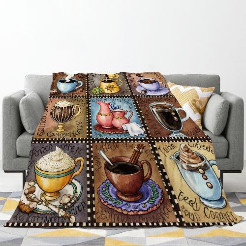 Manta Polar 220 x 240 Bebida Colorida, Mantas para Cama 105 de Franela Cálida y Cómoda para Niños y Adultos, Mantitas para Sofá Reversible para Cubre Sofa Colchas, Fácil de cuidar_j743