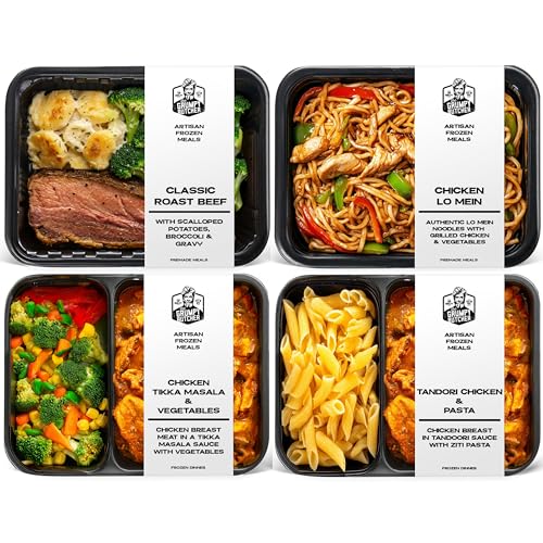 Grumpy Butcher Chef-Crafted Gourmet Meals Sampler: World Flavors 4-pack (12 15 oz each) Premium Prepared Meals & Entrees