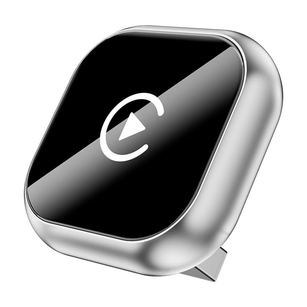 Wireless CarPlay Adapter for VW Phaeton Phideon Polo Santana Scirocco Sharan T Cross, USB Design Plug and Play Bluetooth Fast Connection Fast and Stable Car Accessories,C-Silver