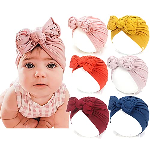 Baby Turban Newborn Turbans For Baby Girls Head Wraps Bow Hats For Newborns Baby Beanie Hats Headraps #TOP8