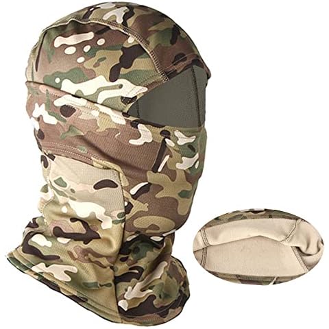 CiyuHome Camo Face Mask Balaclava Hood Headwear Outdoor Cycling Motorcycle Hunting Military Training Tactical Helmet(Brown Python camo) Cover