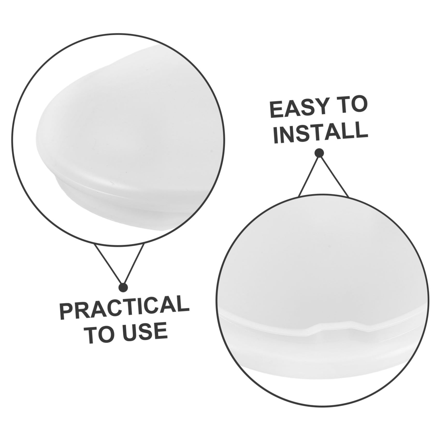 Alasum Copertura Luminosa per Ventilatore da Soffitto in Acrilico Bianco, Paralume a Forma di Fungo, Facile Installazione e Lunga Durata per Ambienti Domestici e Zona Pranzo