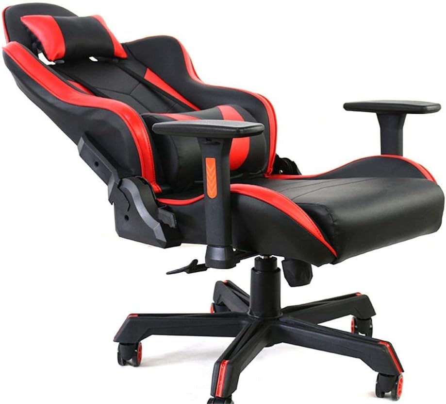 Gaming Video Game Chair Office Racing Gaming Chair Swivel Ergonomic PU Leather Recliner Chair 360 Degree Swivel Wheel Adult Racing Computer Gaming Chair