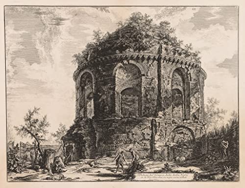 Peinture Murale Piranesi Tivoli pour la Décoration de Salon Elégant