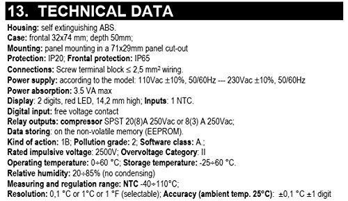 Dixell XR02CX-5N0C1 - Regolatore elettronico per Frenox VNL14-3T, VNLF14-3T, VNL7-ST, VNNF14-3T, MCC -Trading-International RC700, HSA2600