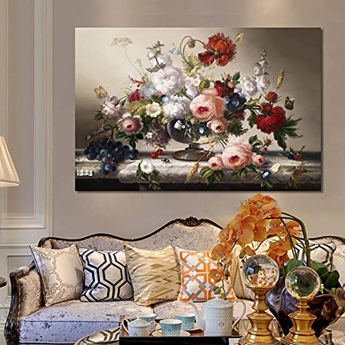 Toile peinture fleurs dsdsgog affiche murale salon 50x70cm