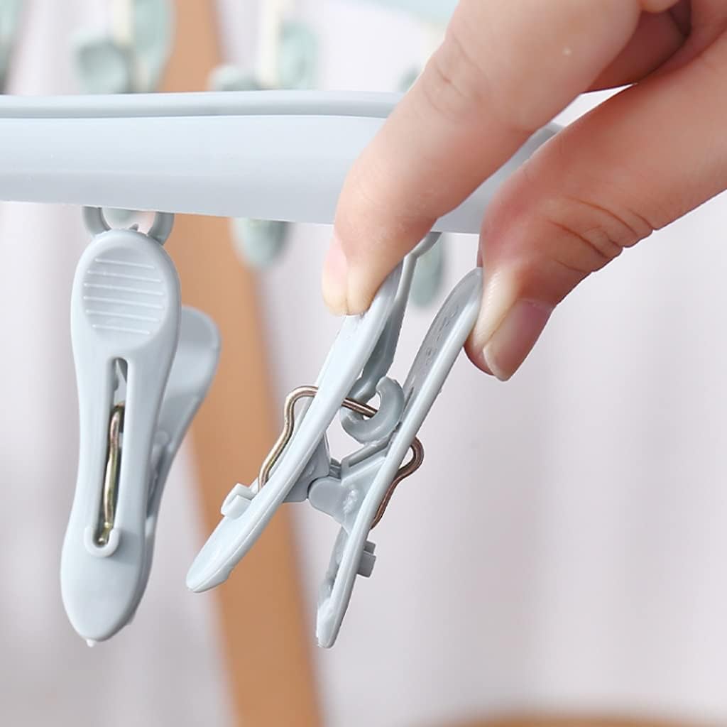 ハンガー 衣類ハンガー 5 個点滴乾燥ハンガーラック 8 クリップ付き洋服靴下下着防風スペース節約 洗濯ハンガー (Color :